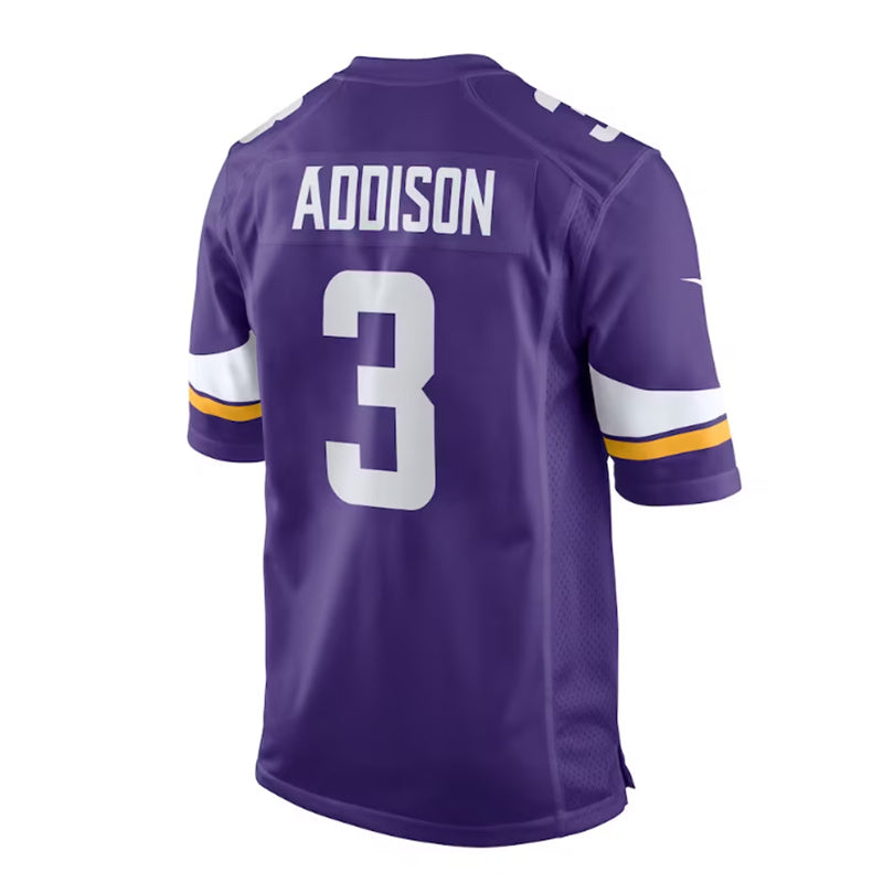 Custom #3 Purple 2023 MIN Football Shirt Top