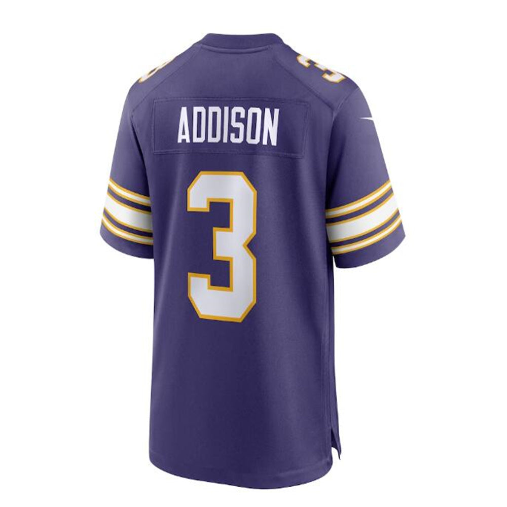 Custom #3 Purple MIN Football Shirt Top