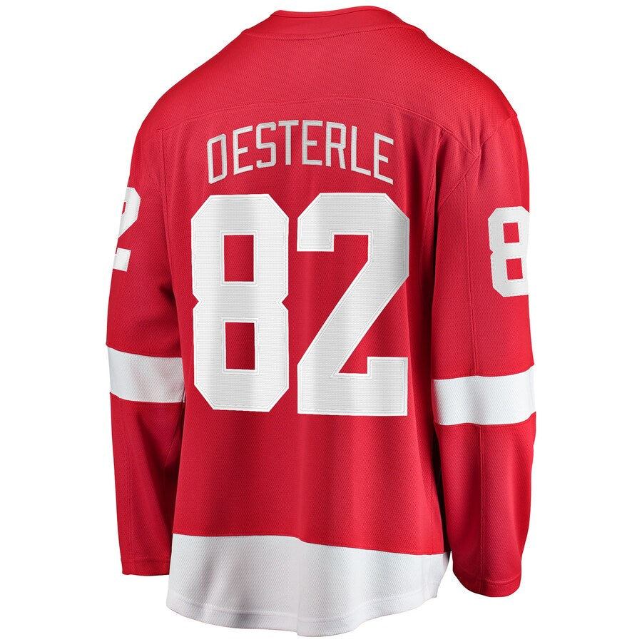 Custom #82 Red DET Hockey Shirt Top