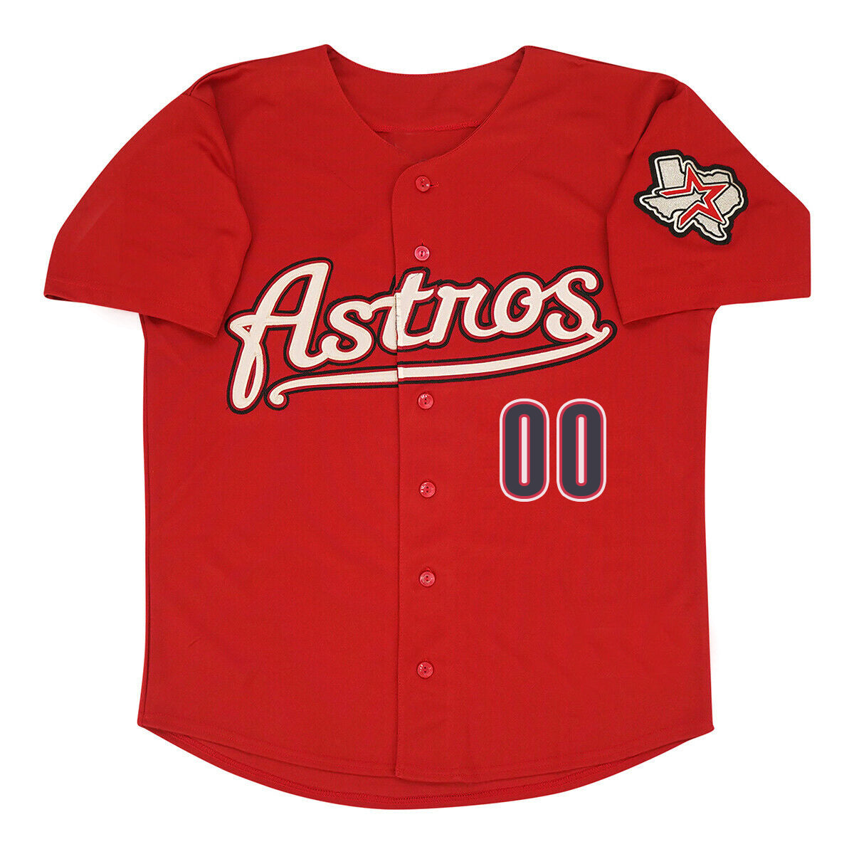 Custom Red 2012 HOU Baseball Shirt Top