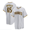 Custom #65 White SD Baseball Shirt Top