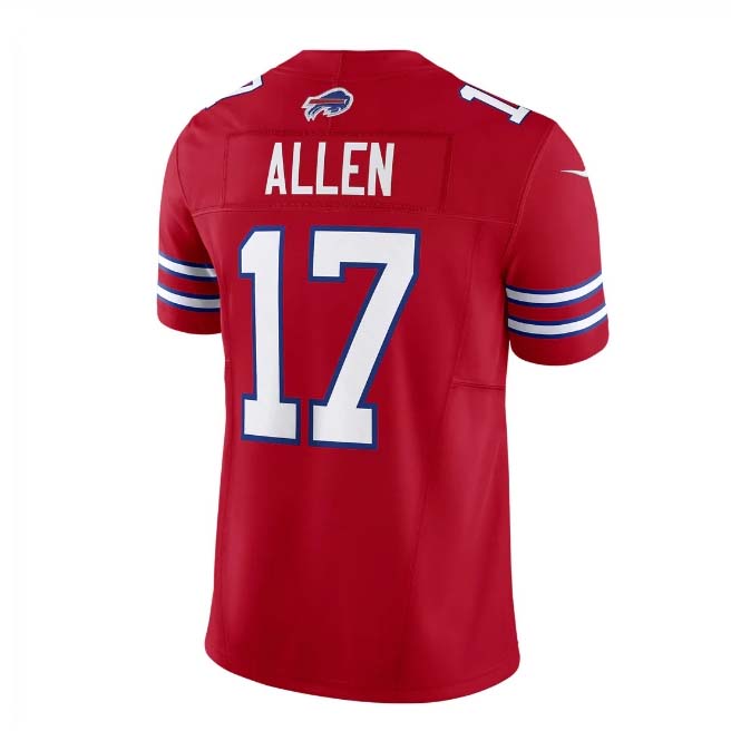 Custom #17 Red BUF Football Shirt Top