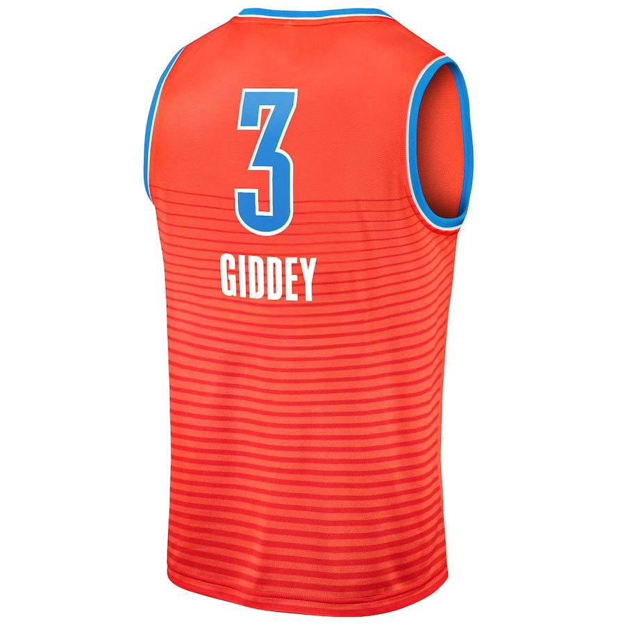Custom #3 Orange 2022 OKC Basketball Shirt Top