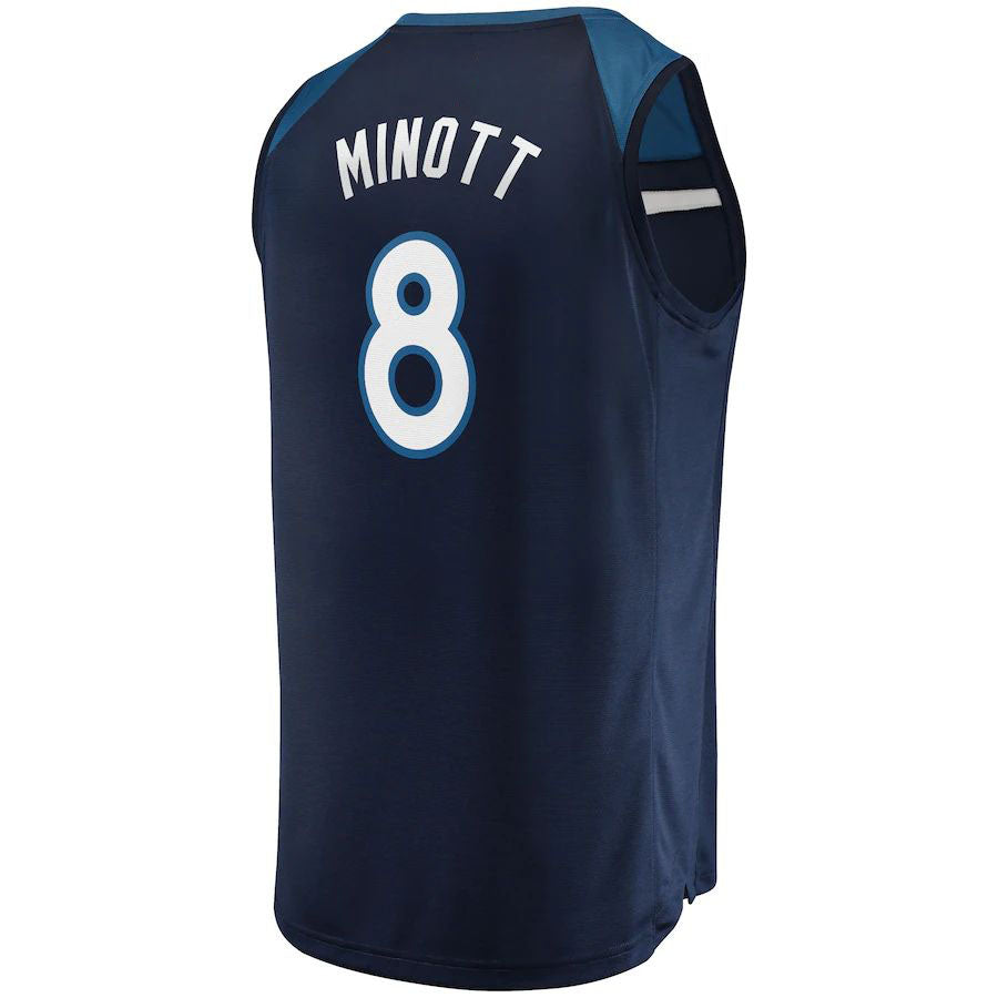 Custom #8 Navy 2021 MIN Basketball Shirt Top