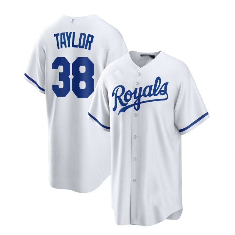 Custom #38 White KC Baseball Shirt Top
