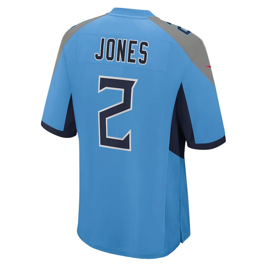 Custom #2 Light Blue TEN Football Shirt Top
