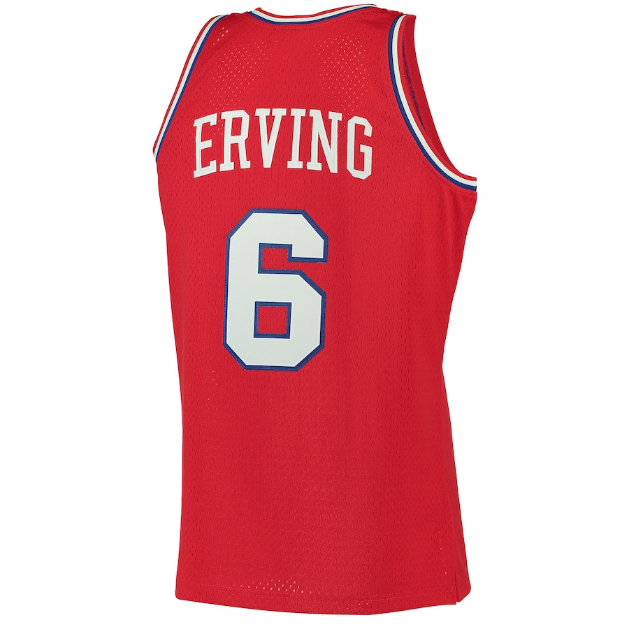 Custom #6 Red 1982 PHI Basketball Shirt Top