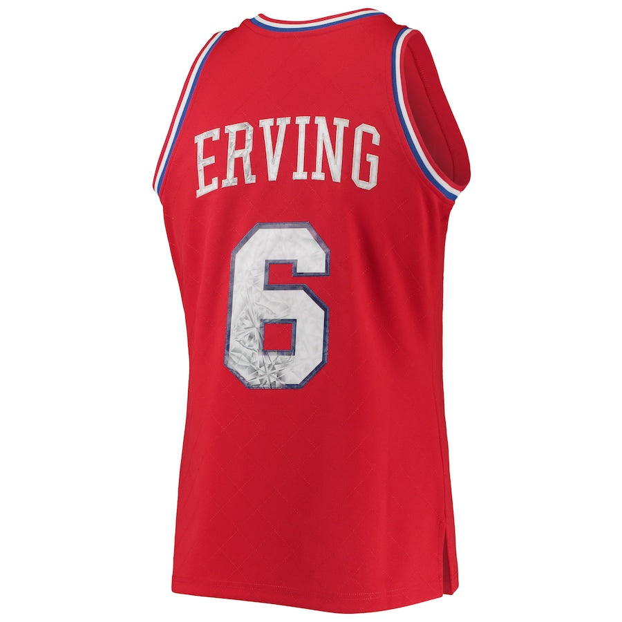 Custom #6 Red 1996 PHI Basketball Shirt Top