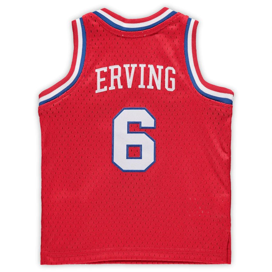 Custom #6 Red 1982 PHI Basketball Shirt Top