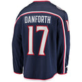 Custom #17 Blue CBJ Hockey Shirt Top