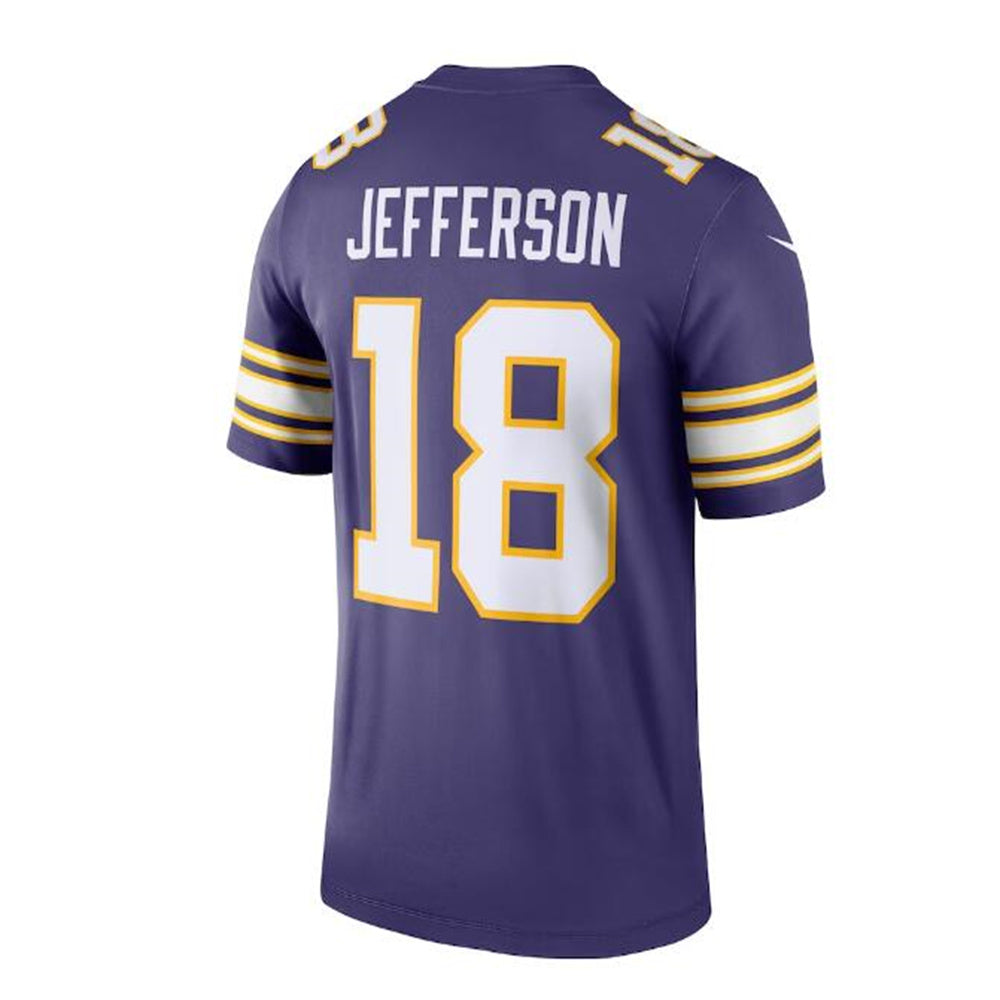 Custom #18 Purple MIN Football Shirt Top