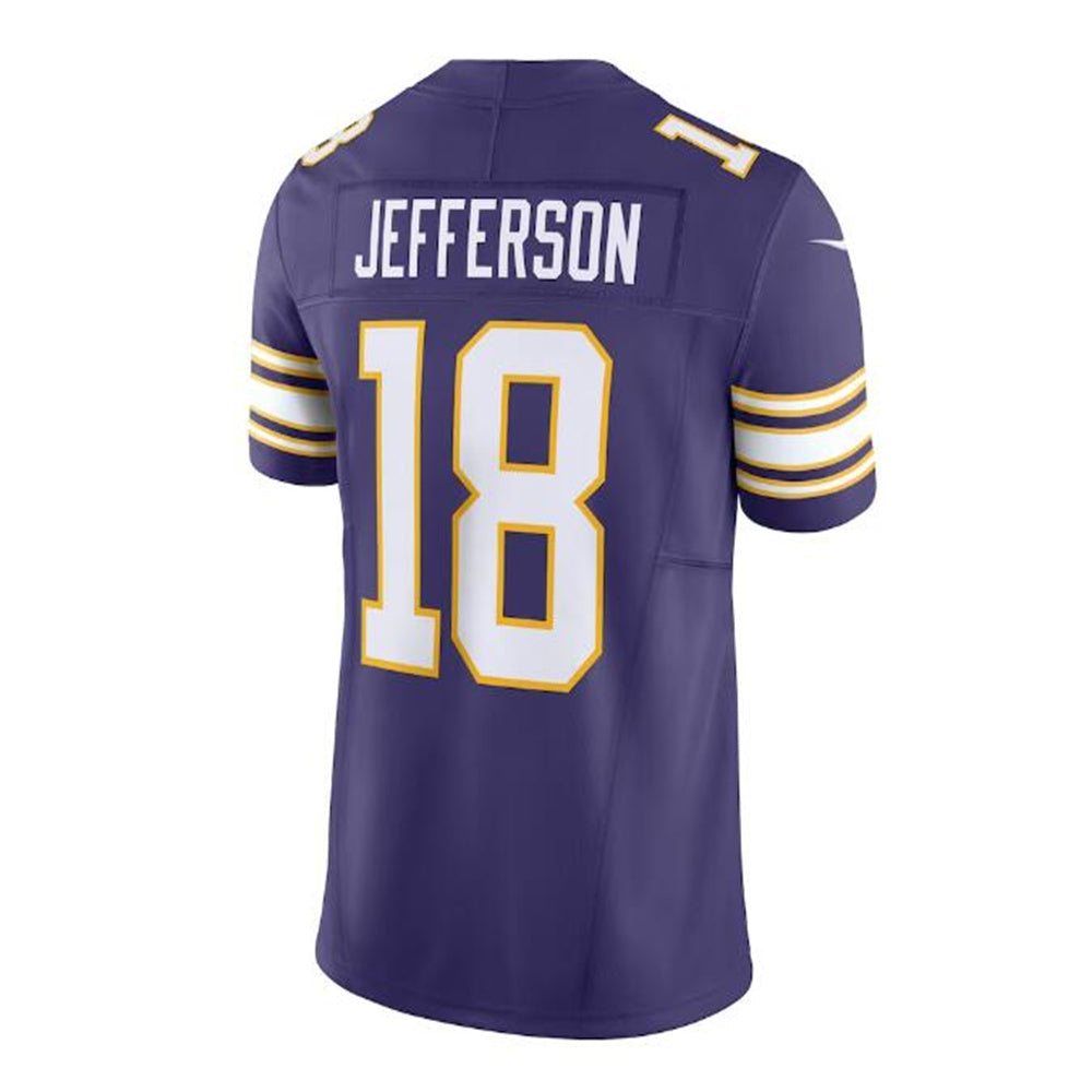 Custom #18 Purple MIN Football Shirt Top