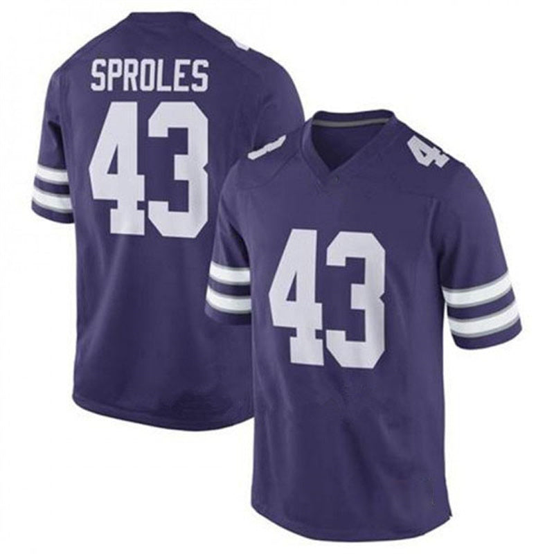Custom #43 Purple Football Shirt Top