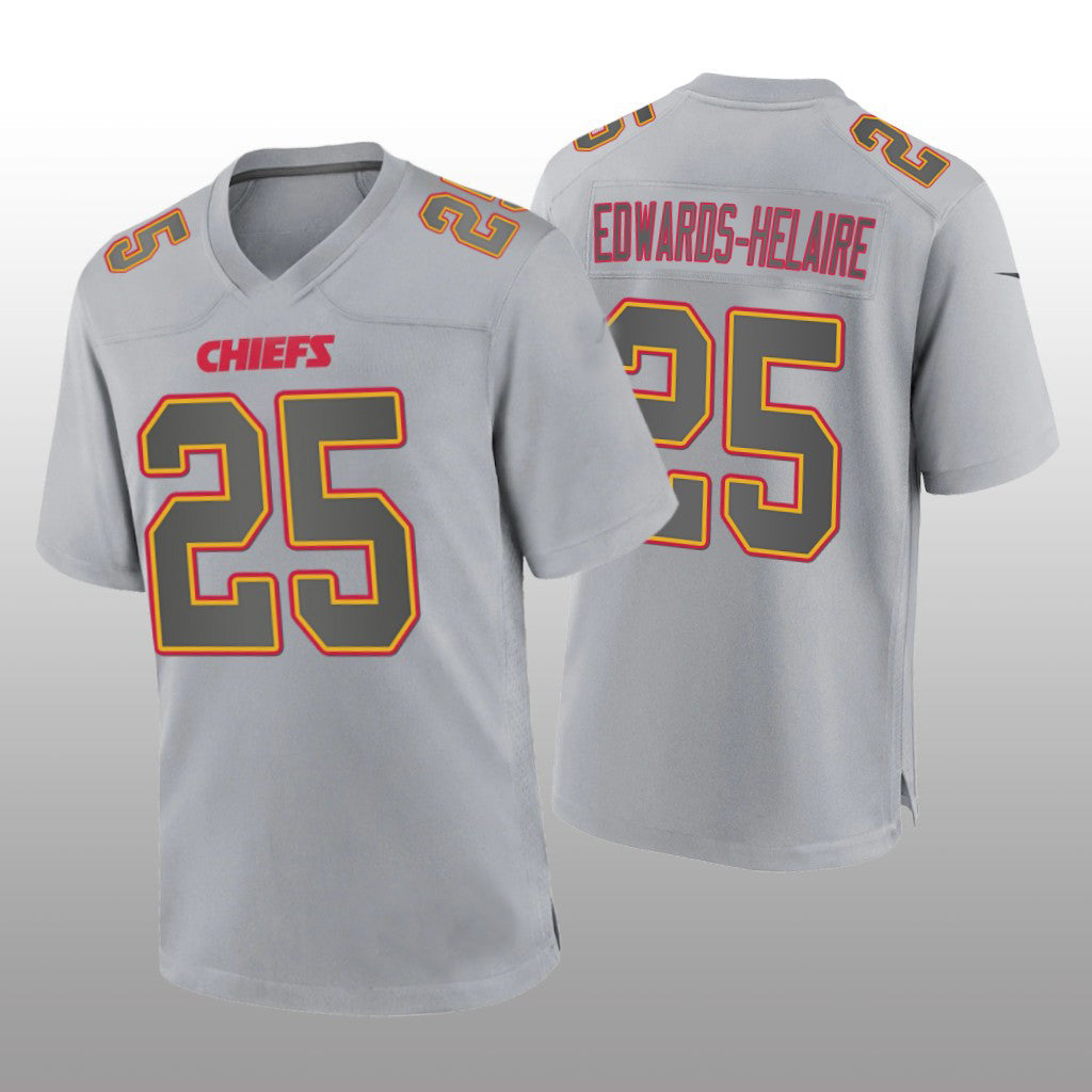 Custom #25 Gray KC Football Shirt Top