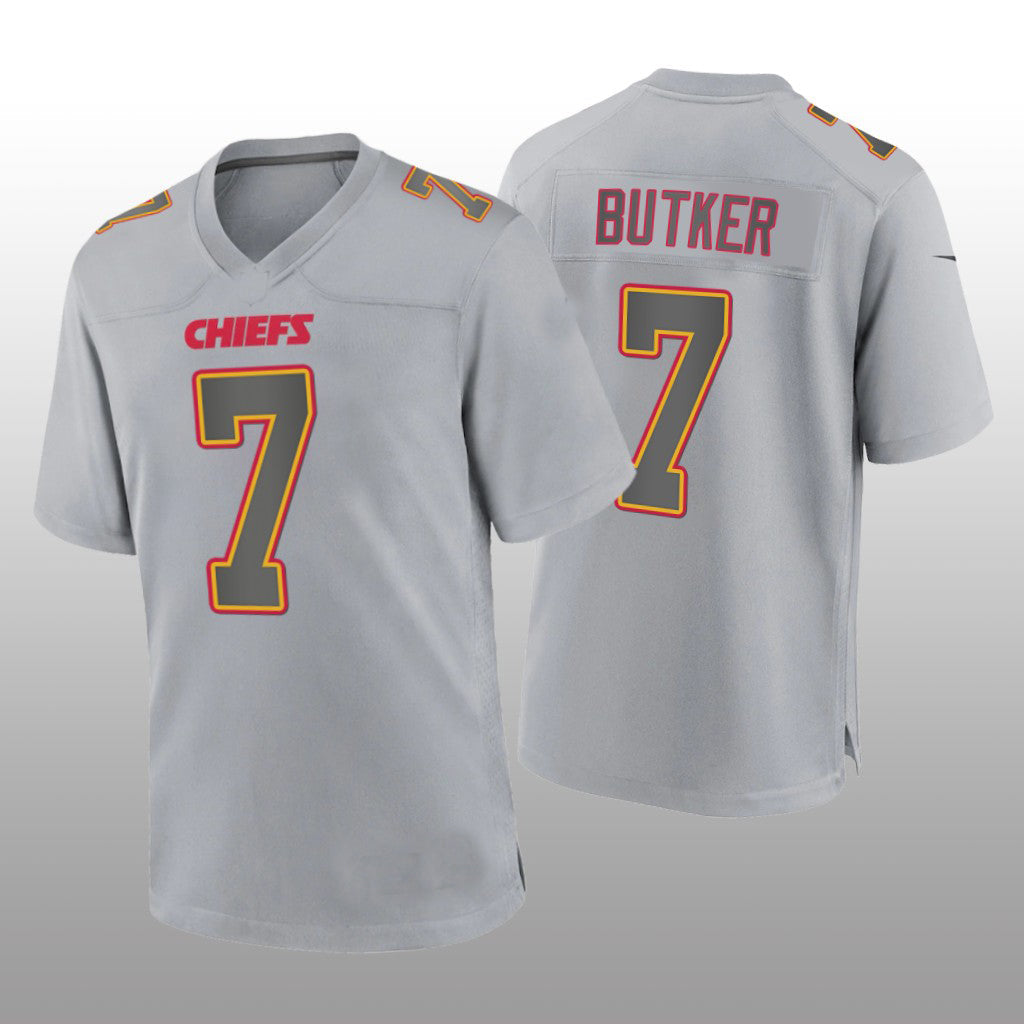 Custom #7 Gray KC Football Shirt Top