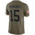 Custom #15 Olive 2022 KC Football Shirt Top