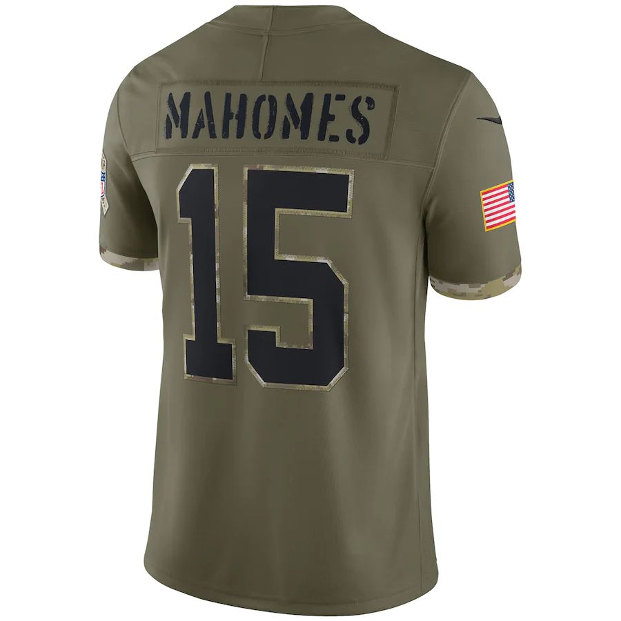 Custom #15 Olive 2022 KC Football Shirt Top