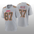 Custom #87 Gray KC Football Shirt Top