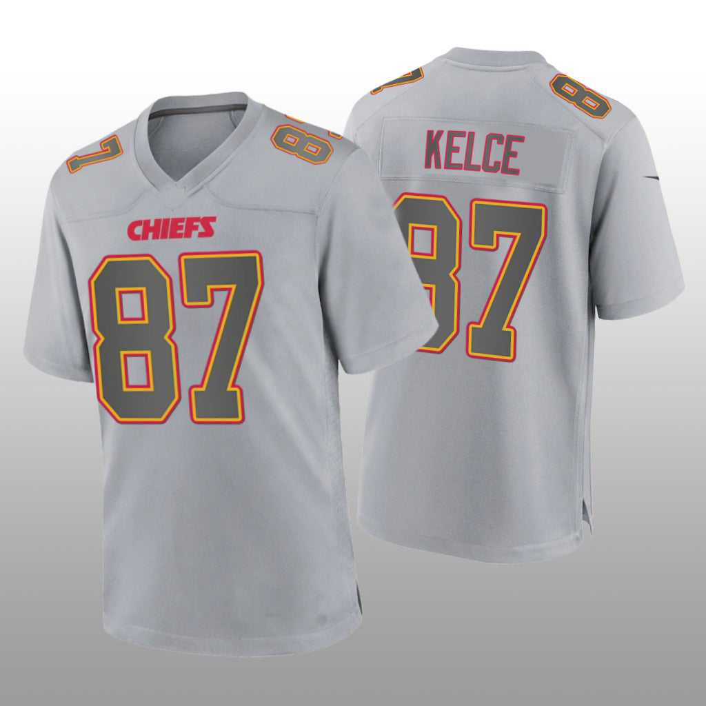 Custom #87 Gray KC Football Shirt Top