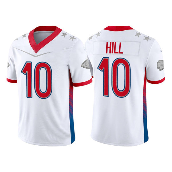 Custom #10 White 2022 KC Football Shirt Top