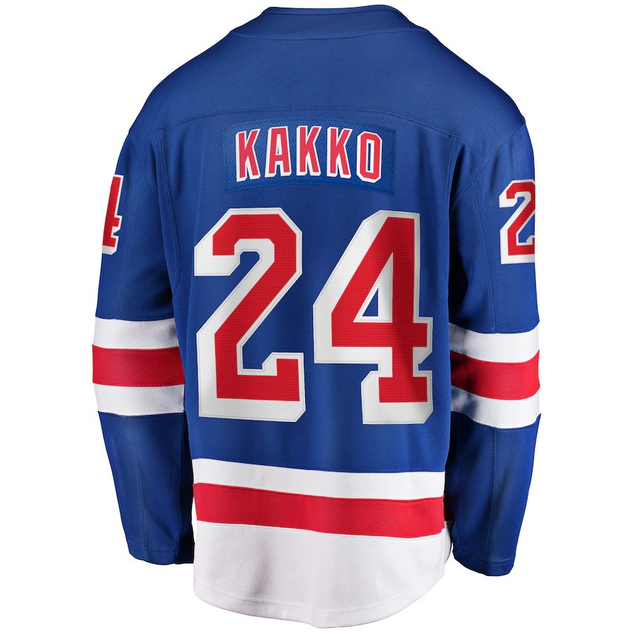 Custom #24 Blue Hockey Shirt Top