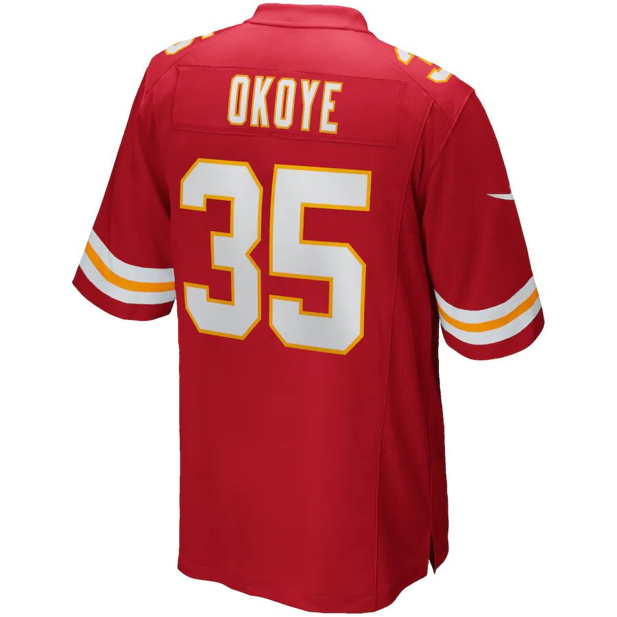 Custom #35 Red KC Football Shirt Top