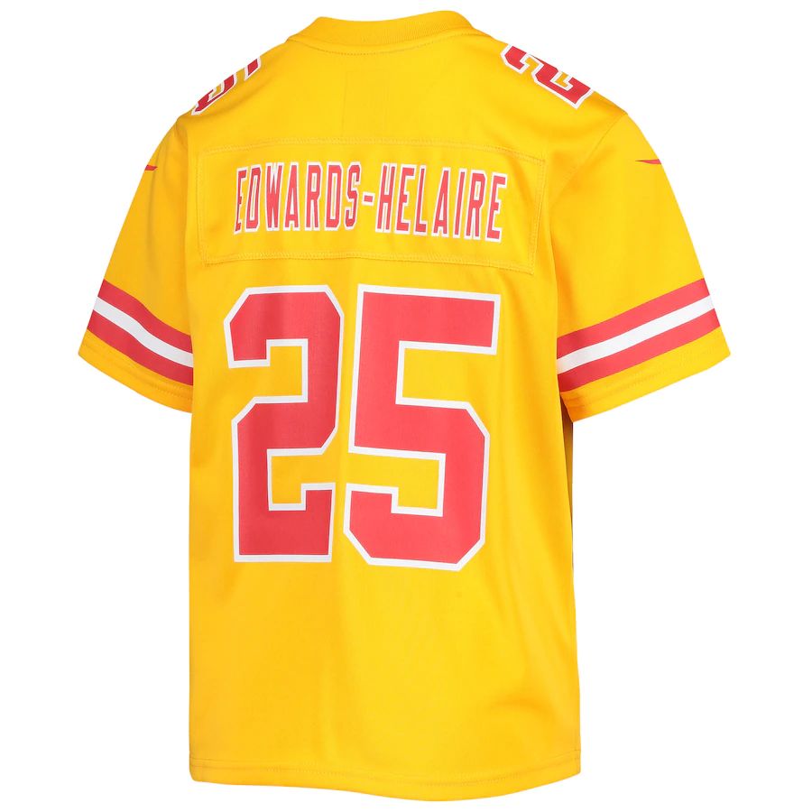 Custom #25 Gold KC Football Shirt Top
