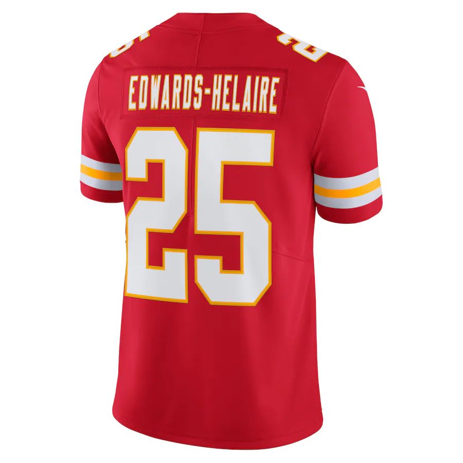 Custom #25 Red KC Football Shirt Top