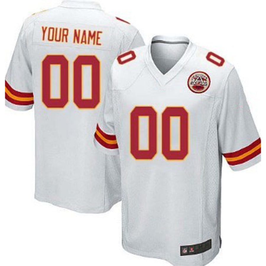 Custom White KC Football Shirt Top