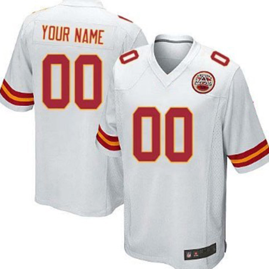 Custom White KC Football Shirt Top