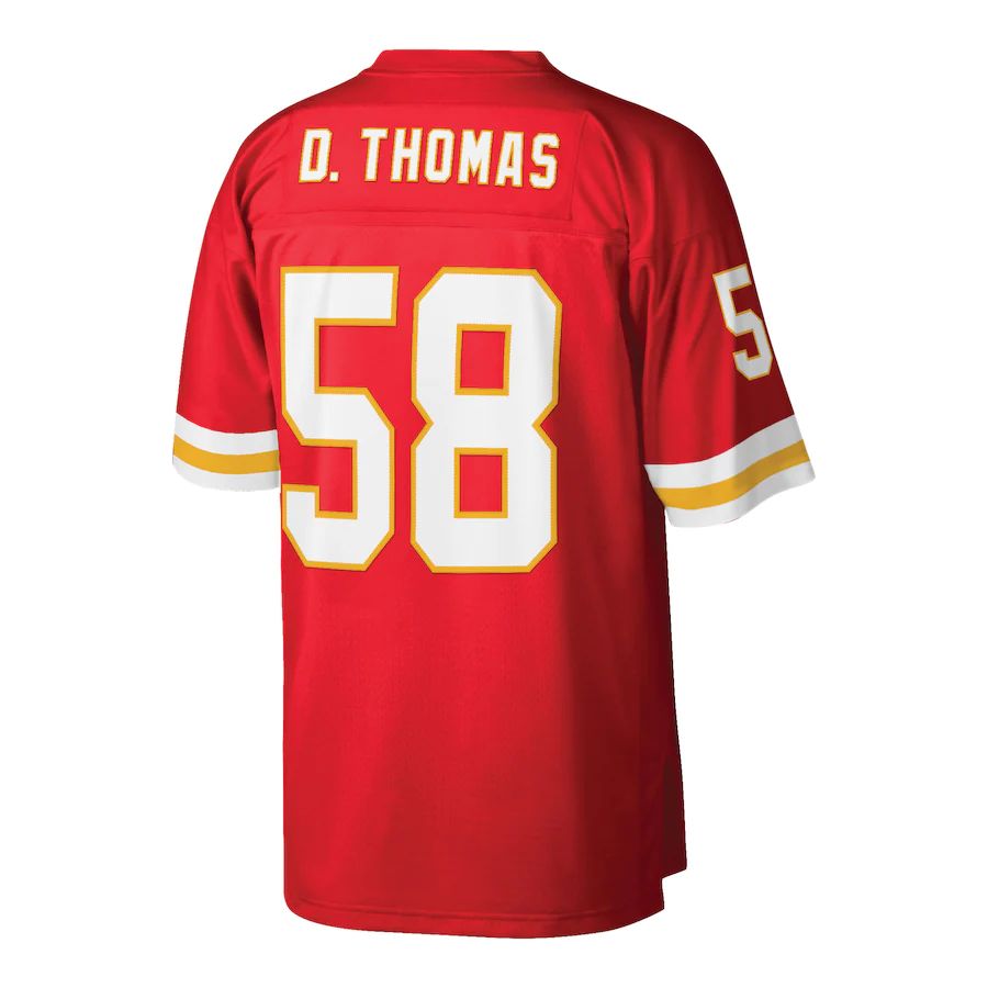 Custom #58 Red KC Football Shirt Top