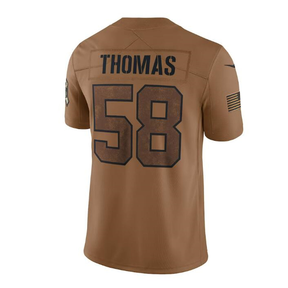 Custom #58 Brown 2023 KC Football Shirt Top
