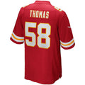 Custom #58 Red KC Football Shirt Top