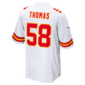 Custom #58 White KC Football Shirt Top