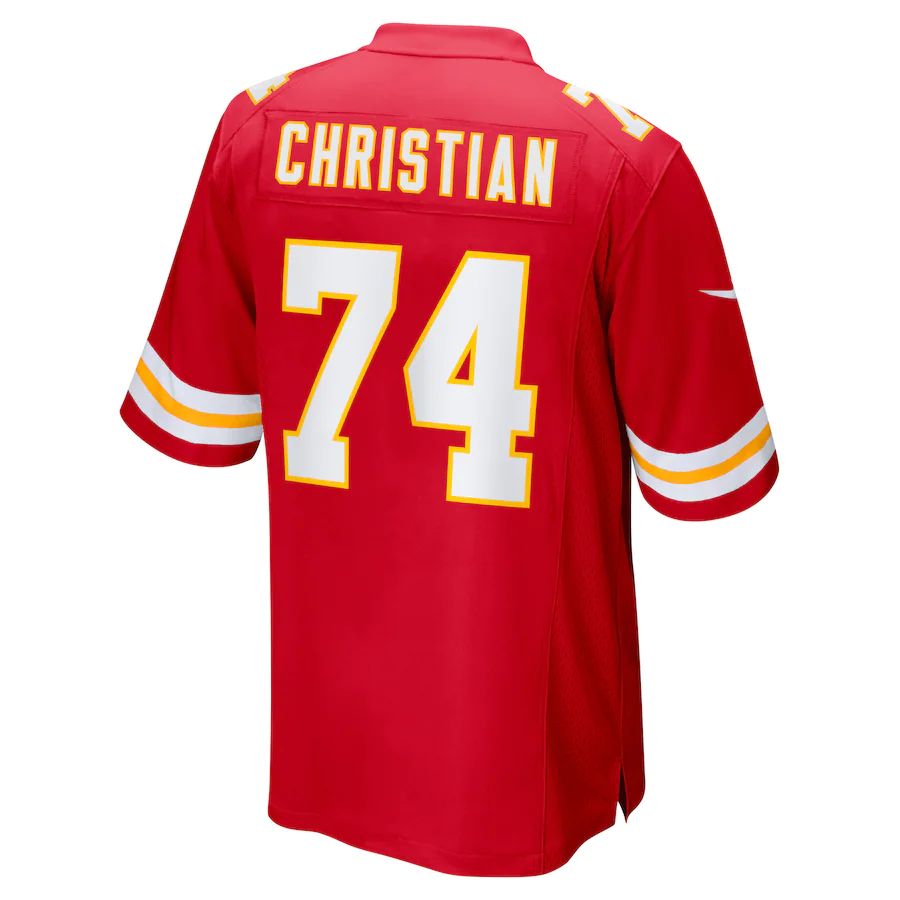 Custom #74 Red KC Football Shirt Top