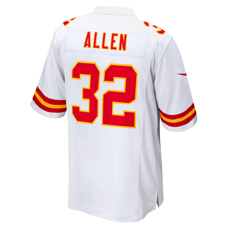 Custom #32 White KC Football Shirt Top
