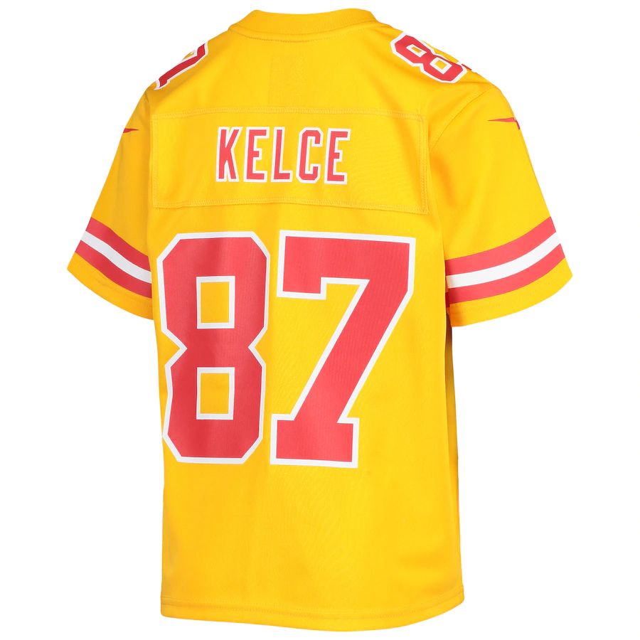 Custom #87 Gold KC Football Shirt Top