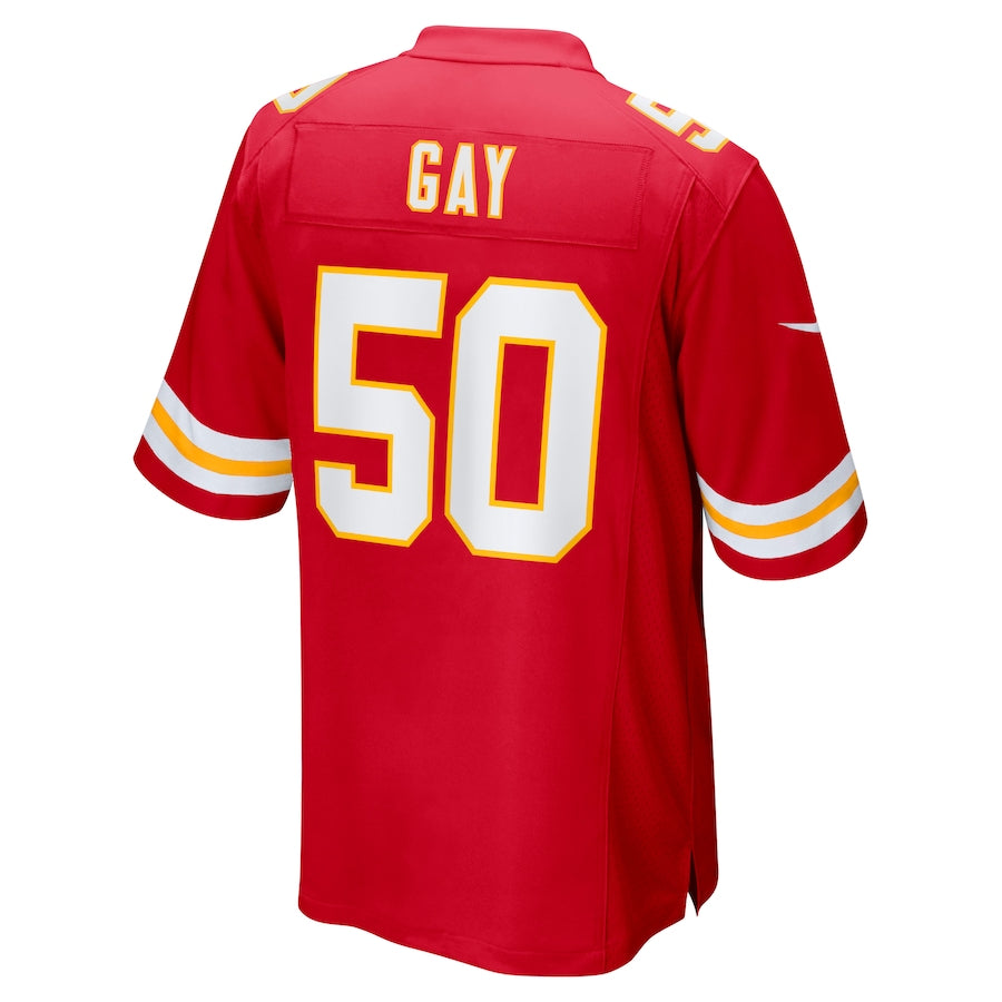 Custom #50 Red KC Football Shirt Top