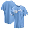 Custom Light Blue KC Baseball Shirt Top