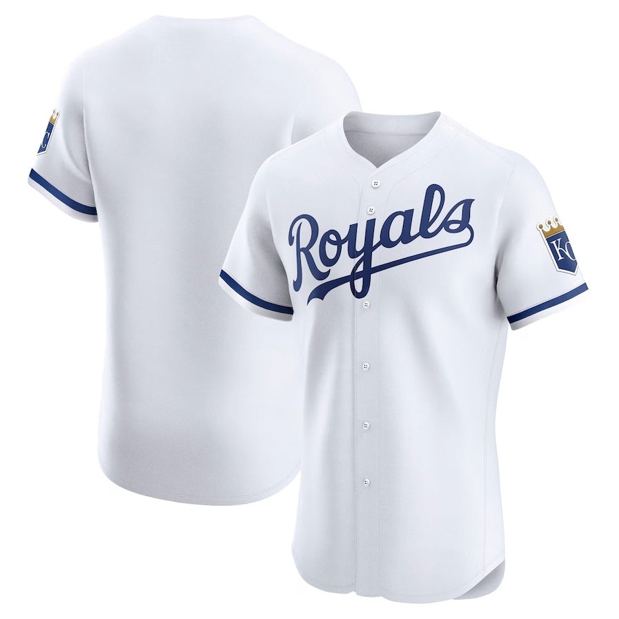 Custom White KC Baseball Shirt Top