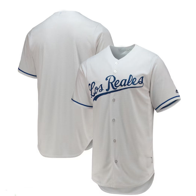 Custom White KC Baseball Shirt Top