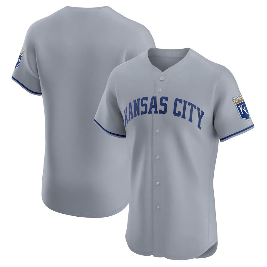 Custom Gray KC Baseball Shirt Top