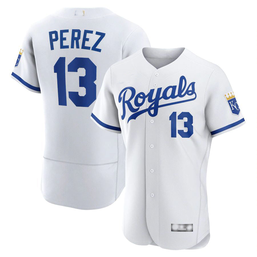 Custom #13 White 2022 KC Baseball Shirt Top