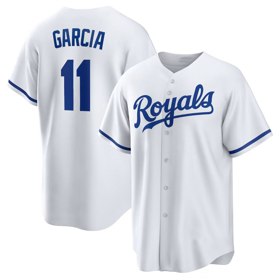 Custom #11 White KC Baseball Shirt Top