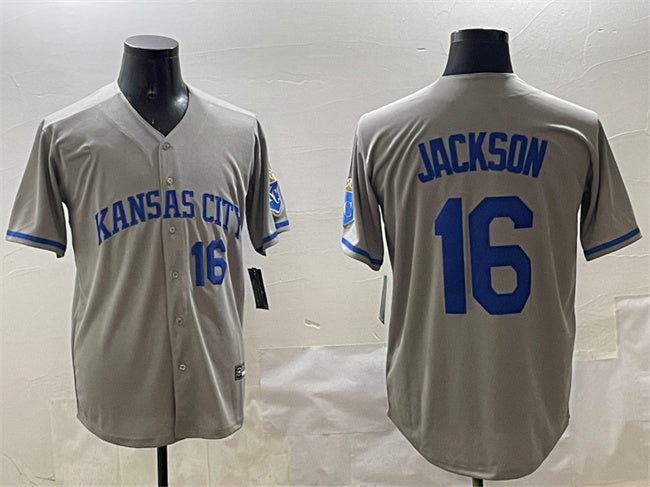Custom #16 Gray 2024 KC Baseball Shirt Top
