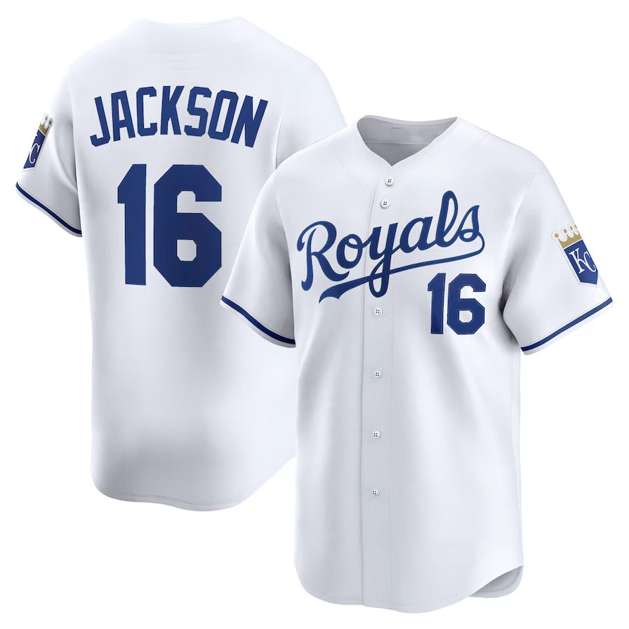 Custom #16 White KC Baseball Shirt Top