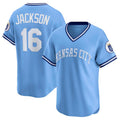 Custom #16 Light Blue Throwback KC Baseball Shirt Top