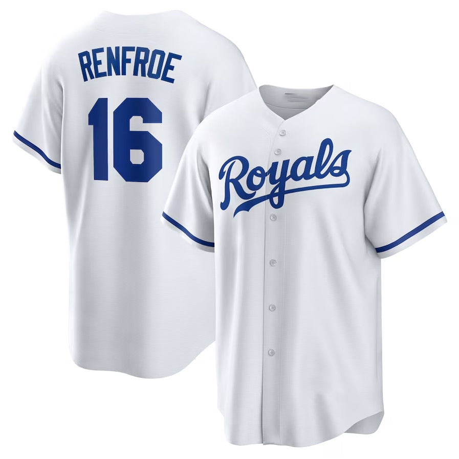 Custom #16 White KC Baseball Shirt Top