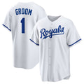 Custom #1 White KC Baseball Shirt Top