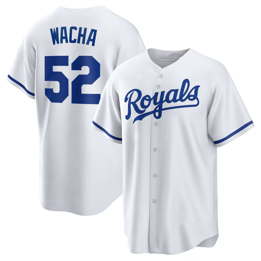 Custom #52 White KC Baseball Shirt Top